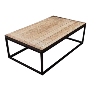 Restoration Hardware Salvaged Solid Wood and Iron Coffee Table