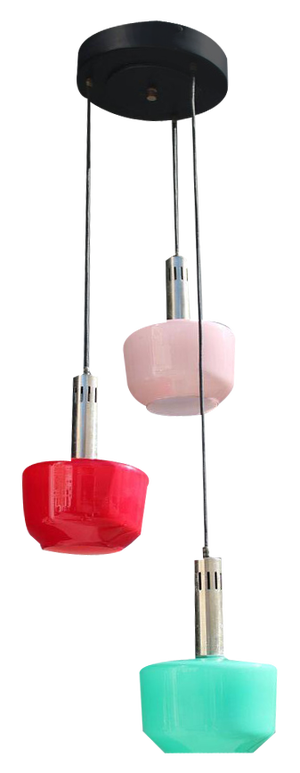 Italian Multicolor Suspension Light from Vistosi, 1950s