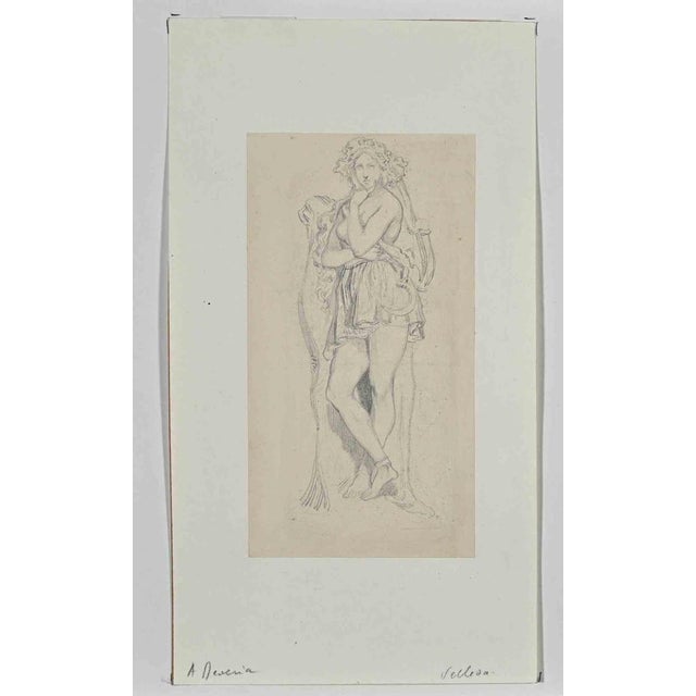 Achille Devéria, Figure of Woman, Drawing, Early 19th Century For Sale - Image 3 of 3