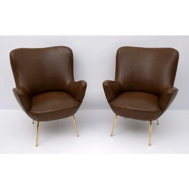 Set of Mid-Century Modern Italian Armchairs, 1950s For Sale - Image 4 of 11