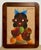 Jose Maria de Servin, Folk Art Mexican Girl Oil Painting on Burlap Charming Naive African American Art For Sale In Miami - Image 6 of 7