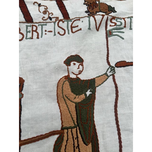 Vintage French Embroidered Tapestry, 1950s For Sale - Image 11 of 18