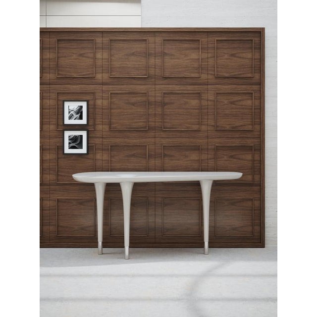 Metal Delphine Console Table with Popular Gray Lacquer Finish by Ultramobili For Sale - Image 7 of 12