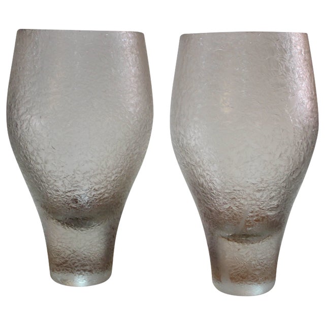 Rosenthal Glass Vases - a Pair For Sale