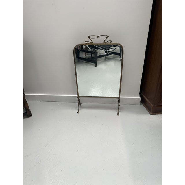 Art Nouveau Mirrored Fire Screen in Brass, 1920s For Sale - Image 6 of 7