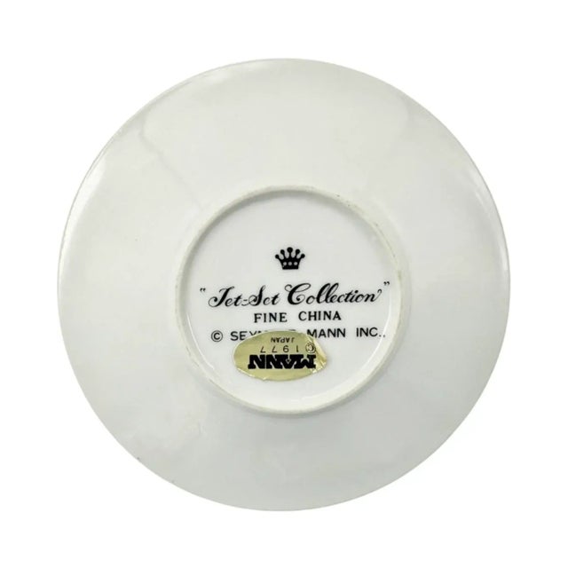 White Vintage Hotel De La Mamounia Marrakech Demitasse Cup & Saucer For Sale - Image 8 of 12