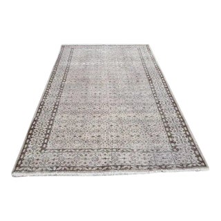 1960s 5x9 Anatolian Vintage Wool Gray Rug For Sale