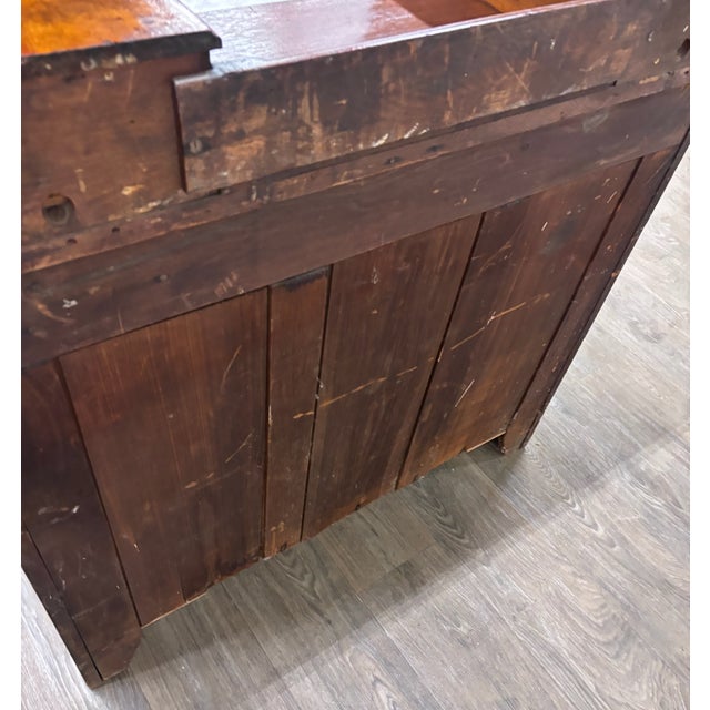 Antique Late 1800s Victorian Walnut Marble Inset Dresser For Sale - Image 12 of 12