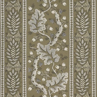SAMPLE - Schumacher Richmond House Wallpaper In Sage For Sale