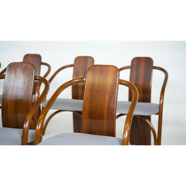 Brown Mid-Century Modern Chairs Model 830 attributed to Mario Marenco & Antonella Scarpitta, 1980s, Set of 13 For Sale - Image 8 of 18
