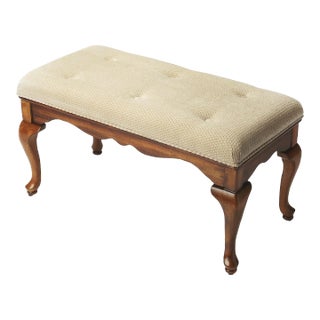 Grace Wooden 38"W Bench, Medium Brown For Sale