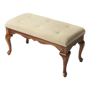 Grace Wooden 38"W Bench, Medium Brown
