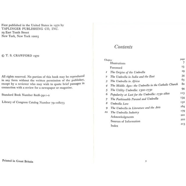 "A History of the Umbrella" 1970 Crawford, t.s. For Sale In New York - Image 6 of 12