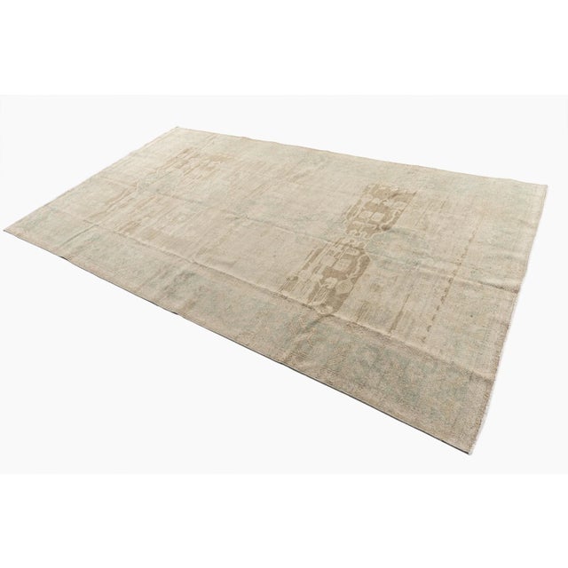Vintage Beige Turkish Kula Area Rug 5'8 X 9'9 For Sale In New York - Image 6 of 11