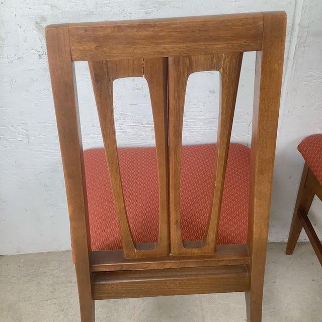 1960s 1960s Young Manufacturing Walnut High-Back Dining Chairs – Set of 6 For Sale - Image 5 of 18
