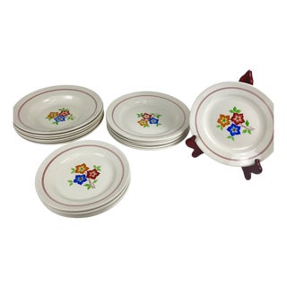 Dinner Service for Six People from Moulins Des Loups, 1950s, Set of 18 For Sale