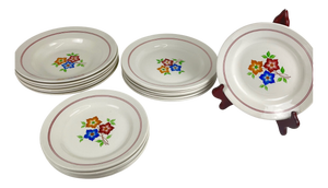 Dinner Service for Six People from Moulins Des Loups, 1950s, Set of 18