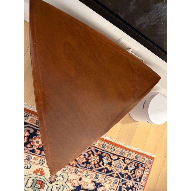 Mid-Century Modern Contemporary Triangle Coffee Table For Sale - Image 3 of 4