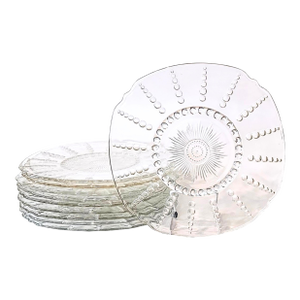 Vintage Coastal Starburst Plates- Set of Ten