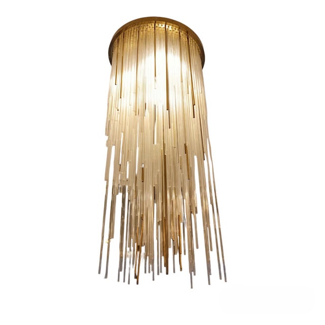 Cascading Rod Ceiling Lamp, 1950s For Sale - Image 4 of 4
