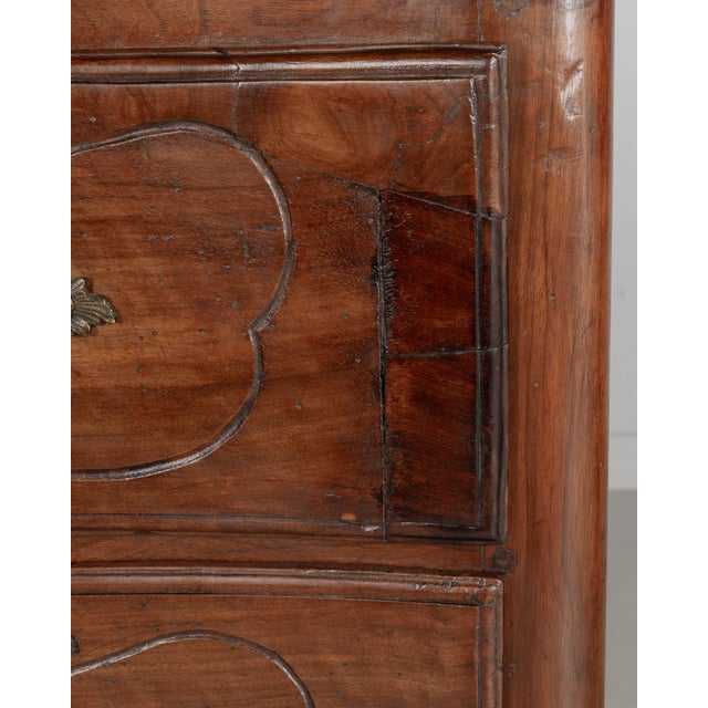 Italian Louis XV Walnut Commode, Hand-Carved With Bronze Hardware For Sale - Image 12 of 14