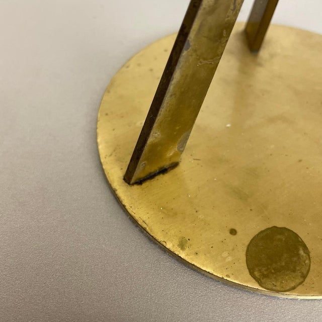 Austrian Tripod Brass Table Light in the style of Kalmar, 1960s For Sale - Image 12 of 17