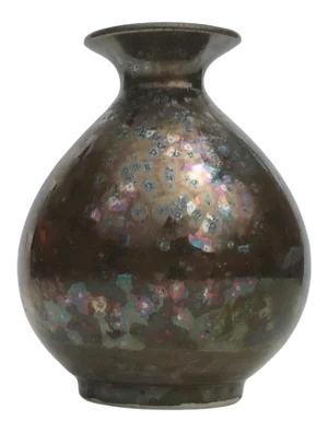 Vintage Nishijima Hideki Japanese Studio Pottery Luster Glazed Porcelain Vase -