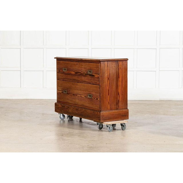 19th Century English Pine Campaign Drawers, 1890 For Sale - Image 4 of 16