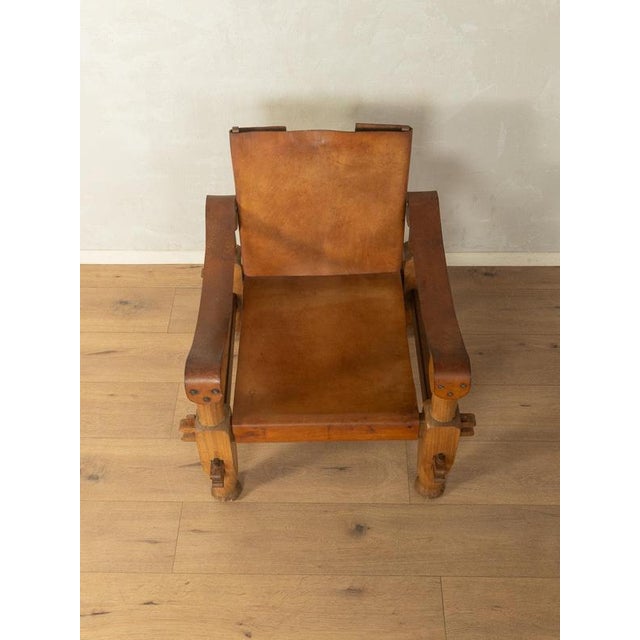 Vintage Brutalist Safari Armchair For Sale - Image 5 of 8