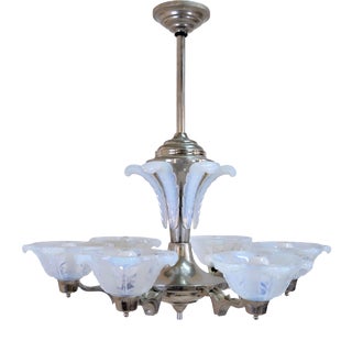 Ceiling Lamp with Metal Mount, 1930s For Sale