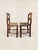 1900 - 1909 Antique English Oak Pair of Occasional Chairs C 1900 For Sale - Image 5 of 10