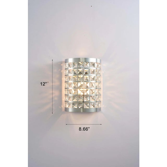 Modern Pasargad Home Rene Lucite Sconce, Chrome Finish For Sale - Image 3 of 4