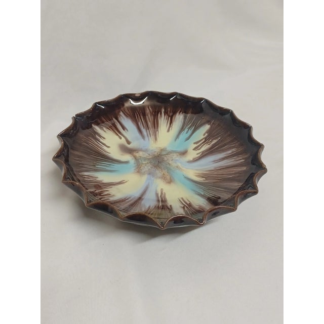 Vintage Austrian Handmade Drip Glaze Bowl For Sale - Image 10 of 10