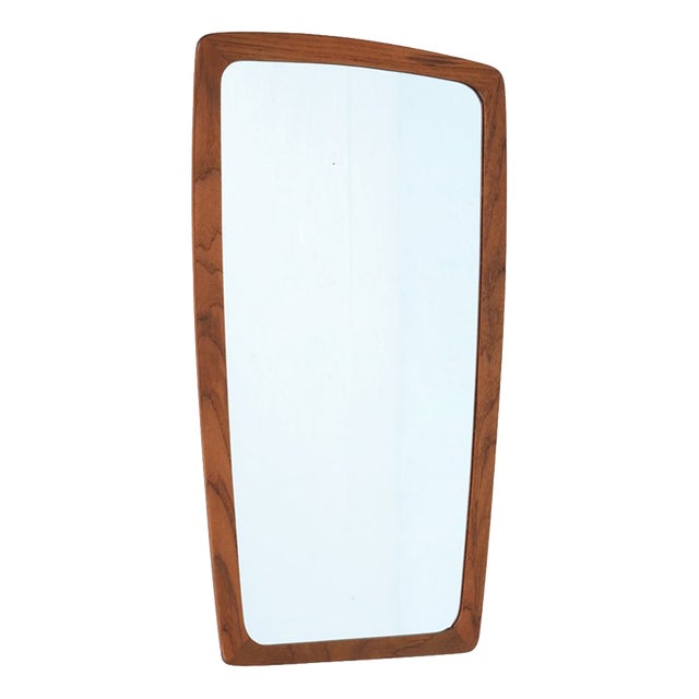 Mid-Century Danish Teak Wall Mirror, 1960s For Sale
