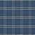 Schumacher Check Rustique Fabric in Atlantic Blue For Sale