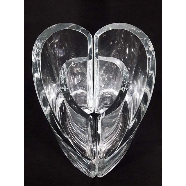 Crystal Glass Heart Vases A Pair Chairish