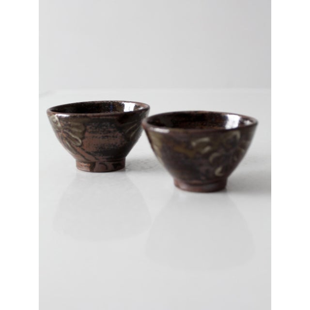 Pair of Vintage Handmade Studio Pottery Bowl For Sale - Image 6 of 10