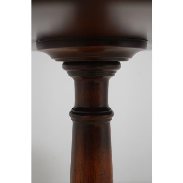Theodore Alexander Leather Top Round End Table For Sale - Image 9 of 13