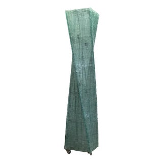 Large Belgian Brutalist Hand-Tied Glass Floor Lamp in the style of Pia Manu, 1970s For Sale
