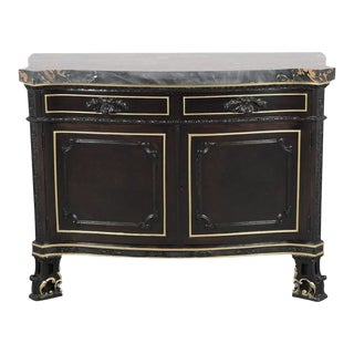 Early 1900s Louis XVI Gilt Marble Commode For Sale