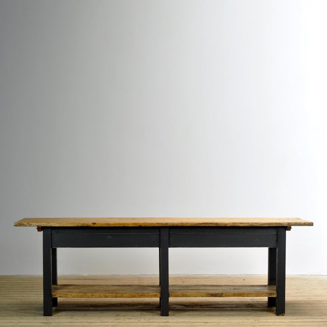Pine Kitchen Prep Table, 1920 For Sale - Image 15 of 16