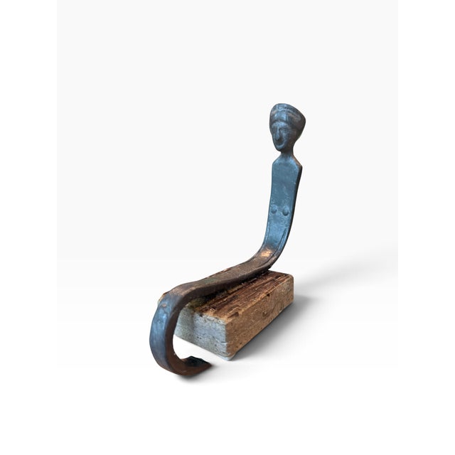 Modern Silvia Stein Signed Art Installation Glass & Steel Table With Pewter Figurine For Sale - Image 3 of 10