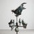 Early 20th Century Italian Weathervane in Three-Dimensional Copper with Birds and Original Patina For Sale - Image 3 of 9
