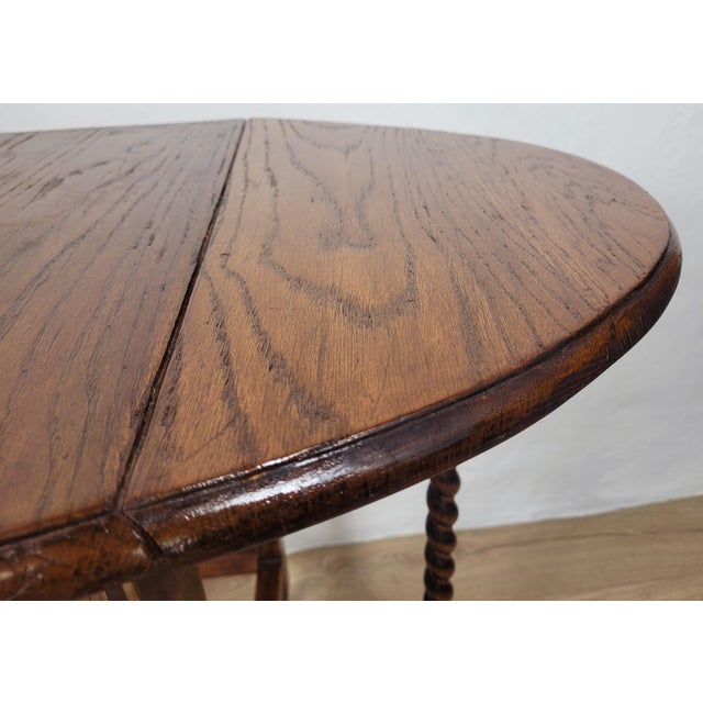 Antique 19th Century Barley Twist Drop Leaf Gate Leg Occasional Table For Sale - Image 13 of 18