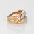 Contemporary Giorgio Visconti Diamond Ring Estate 18k Yellow Gold Sz 5.5 Curb Link Band For Sale - Image 3 of 7
