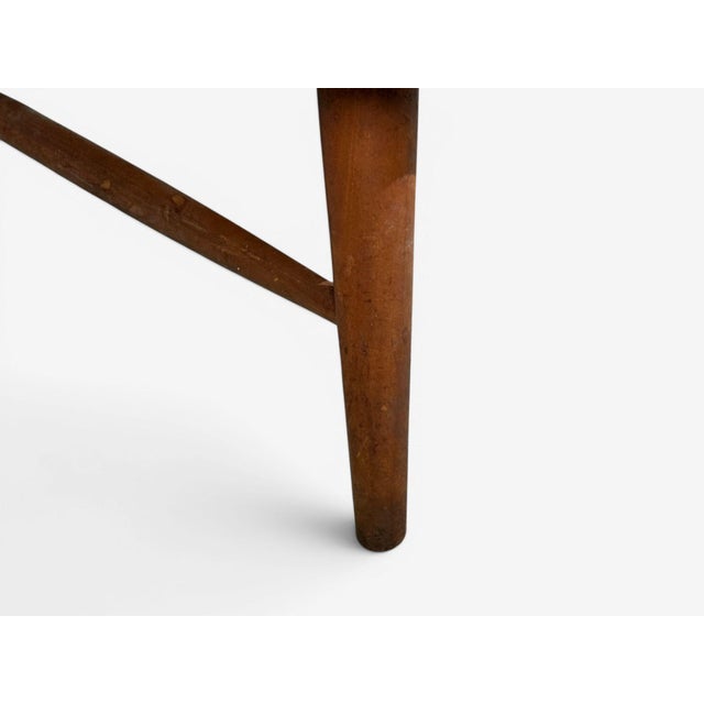 Elias Svendberg, Rare Easy Chair, Wood, Red Fabric, Sweden, 1940s For Sale - Image 9 of 12