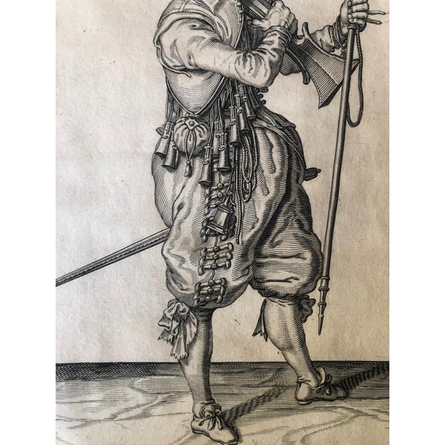 Jacob De Ghein, Soldiers with Medieval Weapons, 1607, Etchings on Paper, Framed, Set of 4 For Sale - Image 11 of 14