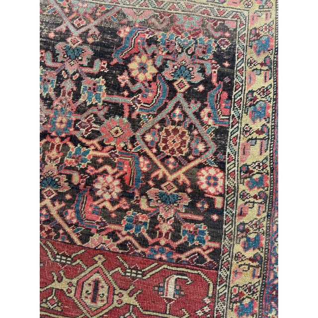 Textile 1900's Antique Persian Halvai Bidjar Sampler or "Wagireh" Rug - 3.8 x 4.5 For Sale - Image 7 of 8