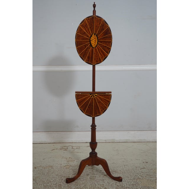 Rob Mullard Federal Style Inlaid Mahogany Firescreen For Sale - Image 4 of 15