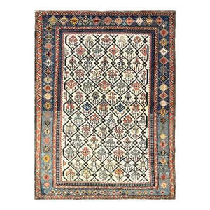 Antique Caucasian Kuba (Quba) Rug 3'6" X 4'7"